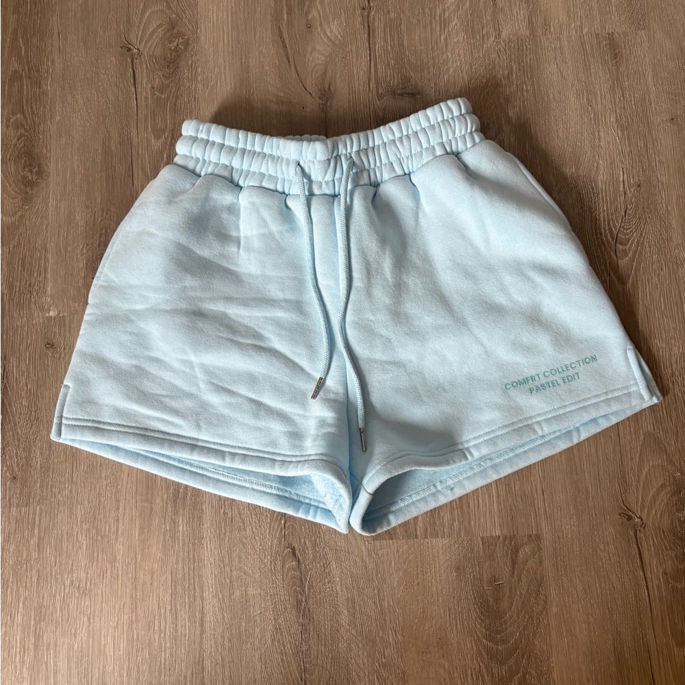 Comfy Collection Women's Pastel Blue Athletic Shorts